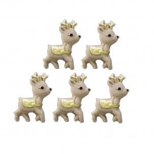 Natal Renas Cód.282 (Pct c/ 5 pçs. Med. 2,5cm x 2cm)
