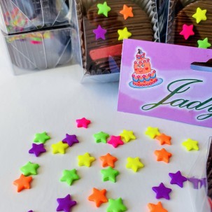 Estrelas p Cód.041NEON (Pacote c/ 15g. Medidas 1cm)