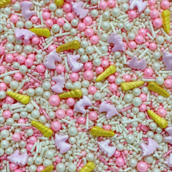Sprinkles Unicórnio rosa Cód.551 (Pacote c/ 50g) Sprinkles Unicórnio rosa Cód.551 (Pacote c/ 50g)