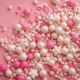 Sprinkles Pink Star White Cód.514 (Pacote c/ 50g)