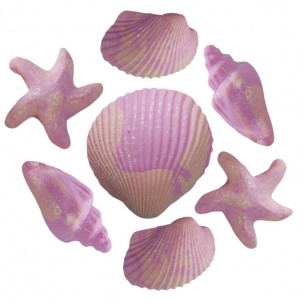 Conchas G Cód.458 (Pacote c/ 7 pçs. Medidas 3,5cm x 2cm)