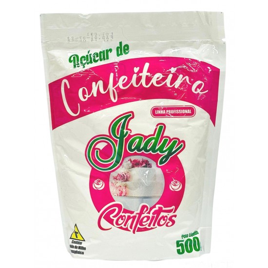 Açúcar de Confeiteiro Jady Confeitos Linha Profissional 500g 
