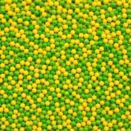  Miçanga verde e amarela Brasil Cód.680 (Pact. c/ 30gr. Med. aprox. 0,02mm)