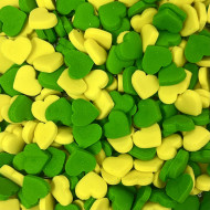 Coração Mini Brasil Cód.111 (Pacote c/ 15g. Aprox. 100 pçs. Medidas 1cm)