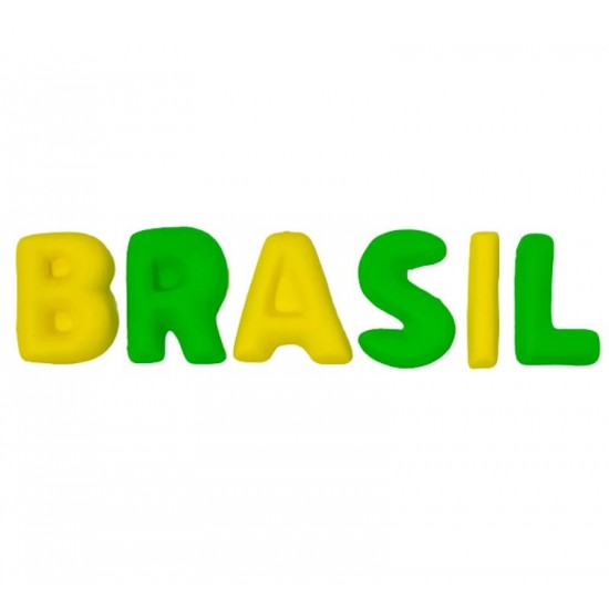 Brasil G Cód.466 (Pacote c/ 6 letras. Medidas 3cm x 1,5cm)