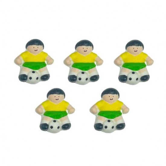 Jogadores Brasil P Cód.124 (Pacote c/ 5 pçs. Medidas 1,5cm x 2cm)