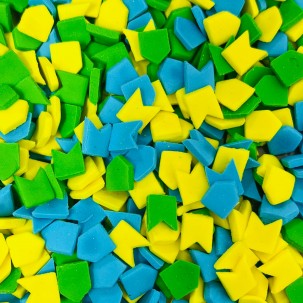 Bandeirola Brasil P Cód.117 (Pacote c/ 15g. Aprox. 100 pçs. Medidas 1cm)