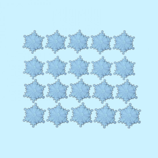 Floco de Neve P Azul Cód.609 (Pact. c/ 20 pçs. Medidas 1,5cm)