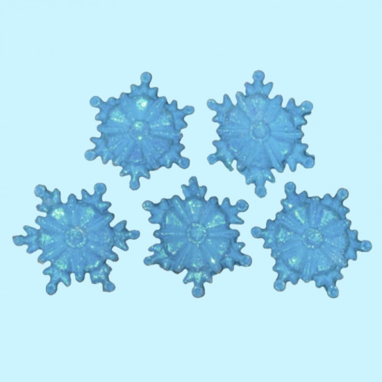 Floco de Neve G Azul Cód.346 (Pact. c/ 5 pçs. Med. 4cm) Floco de Neve G Azul Cód.346 (Pact. c/ 5 pçs. Med. 4cm)