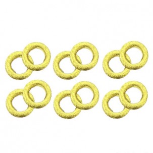 Alianças Cód.731 (Pacote c/ 06 pçs. Medidas 1,4cm) 