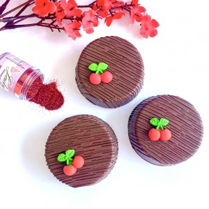 Cereja Cód.614 (Pacote c/ 06 Pças. Med. 2cm x 2cm) Cereja Cód.614 (Pacote c/ 06 Pças. Med. 2cm x 2cm)