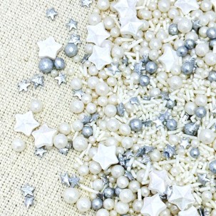 Sprinkles Silver Star White Cód.511 (Pacote c/ 50g) Sprinkles Silver Star White Cód.511 (Pacote c/ 50g)