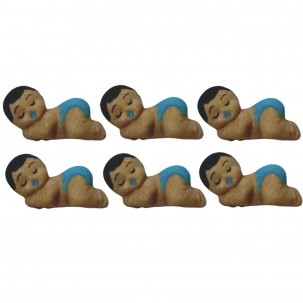 Bebê Fraldinha Moreno Cód.675 (Pacote c/ 05 pçs. Medidas 2,5cm x 1cm)