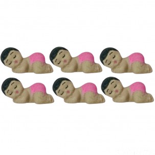 Bebê Fraldinha Moreno Cód.675 (Pacote c/ 05 pçs. Medidas 2,5cm x 1cm)