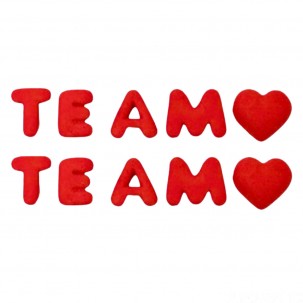 TE AMO Cód.629 (Pacote c/ 10pçs 2 conj. Te amo. Medidas 2cm x 1,5cm ) TE AMO Cód.629 (Pacote c/ 10pçs 2 conj. Te amo. Medidas 2cm x 1,5cm )