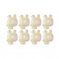 Pombo Duplo Cód.395 (Pacote c/ 8 pçs. Medidas 2,5cm x 2,5cm)