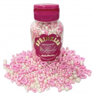 Sprinkles Premium Coração Vazado Cód.P550 (Pote c/ 100g)