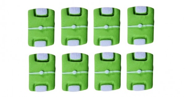 Campo de Futebol Cód.321 (Pacote c/ 06 pçs. Medidas 2cm x 1,5cm)