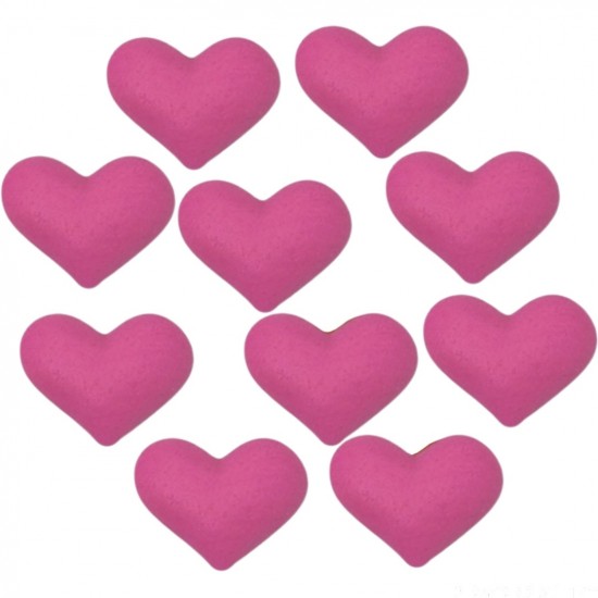 Coração G Pink Cód.019pk (Pacote c/ 10 pçs. medidas 2cm x 1,5)