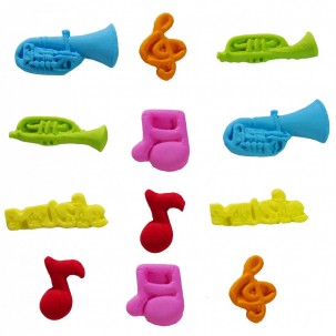 Nota Musical P Color Cód.069 (Pacote c/ 12 pçs. Medidas 2,5cm x 1,5cm) Nota Musical P Color Cód.069 (Pacote c/ 12 pçs. Medidas 2,5cm x 1,5cm)