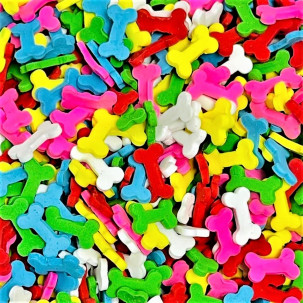 Ossinhos Colors Patrulha Cód.262 (Pacote c/ 30pçs. Medidas 1,5cm x 1cm)