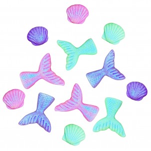 Sereia Conchas cód.496 (Pacote c/ 10 pçs Medidas 1.5cm á 3cm)