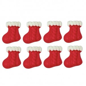 Natal Meia c/ desenho Cód.363 (Pct. c/ 8 pçs. Med. 1,5cm x 1,5cm)