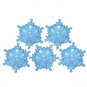 Floco de Neve G Azul Cód.346 (Pact. c/ 5 pçs. Med. 4cm)