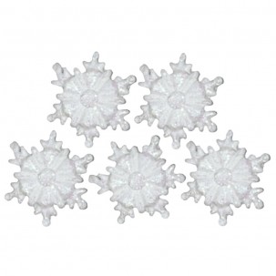 Floco de Neve G Branco Cód.346 (Pact. c/ 5 pçs. Med. 4cm)