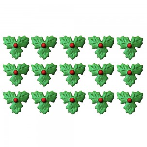 Natal Azevinho Mini Cód.208 (Pct. c/ 10 pçs. Med. 1cm x 1cm)