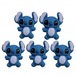 Stitch G Cód.746  (Pacote c/ 5 pças. Medidas 2,5cm x 3,0cm) 