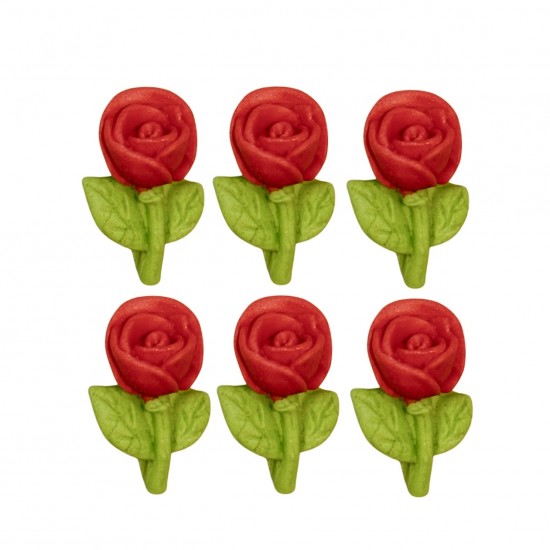 Rosa Bela Cód.694 (Pacote c/ 6 flores, medidas 2cm x 1,5cm) 