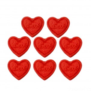 Coração carimbado Cód.679 (Pacote c/ 8 pçs. medidas 1,5cm x 1,5cm) Coração carimbado Cód.679 (Pacote c/ 8 pçs. medidas 1,5cm x 1,5cm)