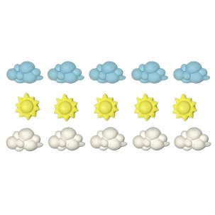 Dia de Sol P Cód.742  (Pacote c/ 15 pçs Medidas 1,5cm x 1cm)