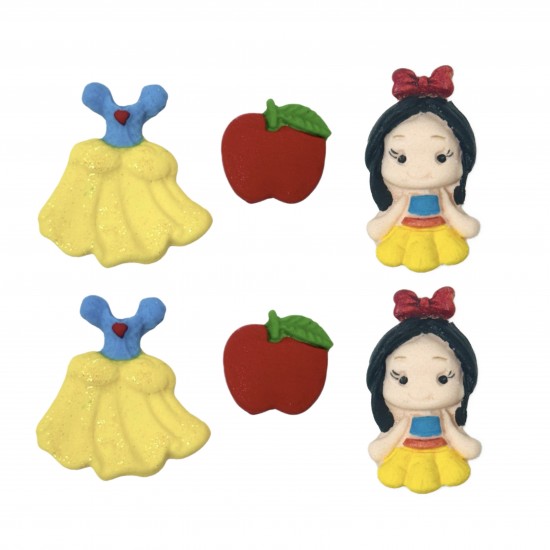 Branca de Neve Cód.696 (Pacote c/ 6pçs. Medidas 2,5cm á 1cm)