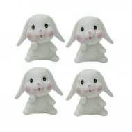 Páscoa Coelho Happy Cód.665 (Pct c/ 4 pçs. Medidas 2cm x 1,5cm)