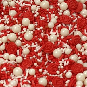 Sprinkles Red Flower Classic Cód.539 (Pacote c/ 50g) Sprinkles Red Flower Classic Cód.539 (Pacote c/ 50g)