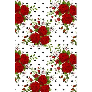 Papel de Arroz  FLORAL (FL033) TAM.A4