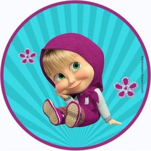 Papel de Arroz  Marsha e Urso (MU005) TAM.A4