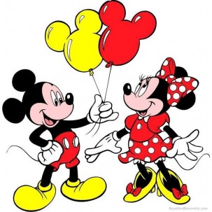 Papel de Arroz  Minnie e Mikey (MNV05) Tam.A4