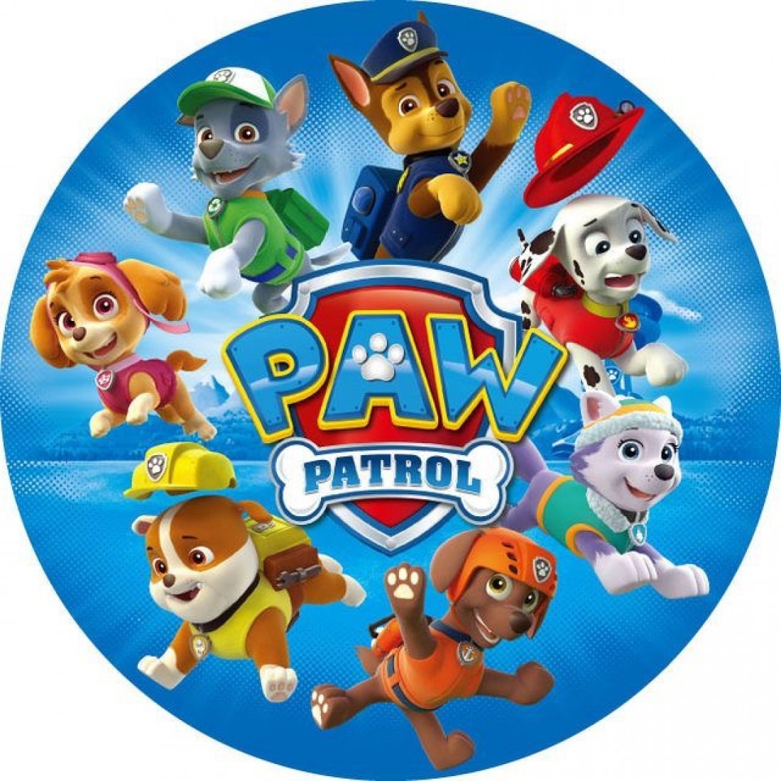 Paw Patrol Circular Papel De Arroz Imprimibles Paw Patrol Patrulla ...