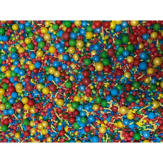 Sprinkles Verm, verde, azul, amar Cód.520 (Pacote c/ 50g) Sprinkles Verm, verde, azul, amar Cód.520 (Pacote c/ 50g)