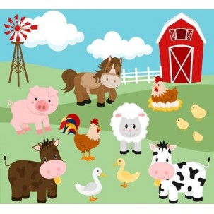 Papel de Arroz  FAZENDINHA ( FZD10) TAM.A4