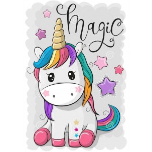 Papel de Arroz  Unicornio (UN026) Tam.A4