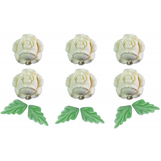 Flor deitada g Cód.236 (Pacote c/ 6 flores e 6 folhas) Flor deitada g Cód.236 (Pacote c/ 6 flores e 6 folhas)
