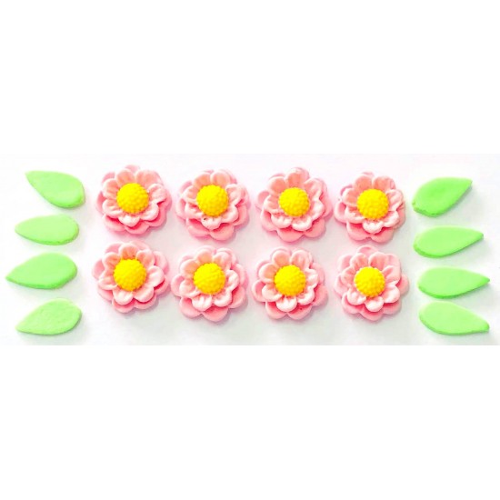 Flor Rubi Cód.450 (Pacote c/ 8 flores e 8 folhas. Medidas 2cm) Flor Rubi Cód.450 (Pacote c/ 8 flores e 8 folhas. Medidas 2cm)