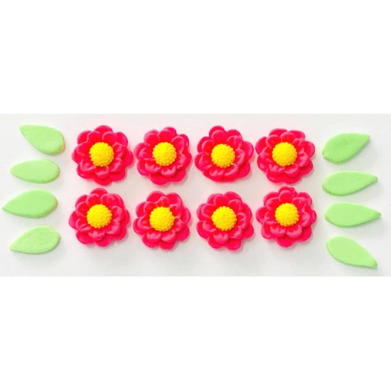 Flor Rubi Cód.450 (Pacote c/ 8 flores e 8 folhas. Medidas 2cm) Flor Rubi Cód.450 (Pacote c/ 8 flores e 8 folhas. Medidas 2cm)
