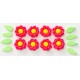 Flor Rubi Cód.450 (Pacote c/ 8 flores e 8 folhas. Medidas 2cm) Flor Rubi Cód.450 (Pacote c/ 8 flores e 8 folhas. Medidas 2cm)