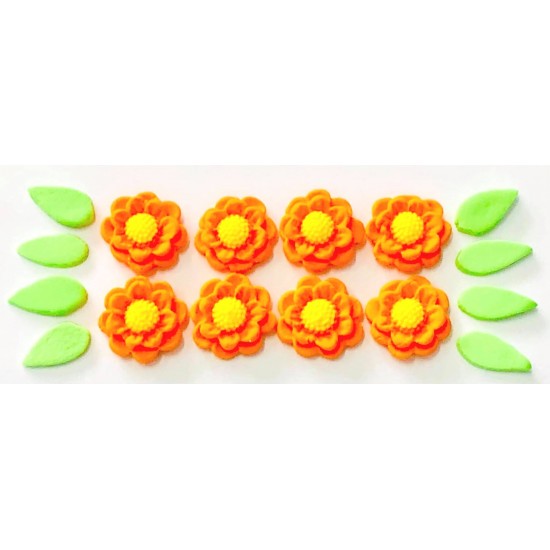 Flor Rubi Cód.450 (Pacote c/ 8 flores e 8 folhas. Medidas 2cm) Flor Rubi Cód.450 (Pacote c/ 8 flores e 8 folhas. Medidas 2cm)