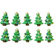 Natal Árvore P Cód:N080 (Pct. c/ 06 pçs. Med. 1,5cm x 2cm)